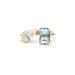 Rivka Friedman Periwinkle Crystal + Cubic Zirconia Open Band Ring - Gold - 8