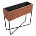 Sunnydaze Decor Acacia Wood Slatted Planter Box with Oil-Stained Finish - Brown