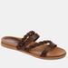 Journee Collection Journee Collection Women's Wide Width Colette Sandal - Brown - 9