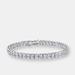 Genevive .925 Sterling Silver Cubic Zirconia Tennis Bracelet - Grey