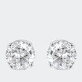 Haus of Brilliance 10K White Gold 1/4 Cttw Round Brilliant-Cut Near Colorless Diamond Classic 4-Prong Stud Earrings (H-I,I3) - White - OS