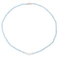 Soul Journey Jewelry Swimming In Pearls Necklace - Blue - MEDIUM LONG 18"