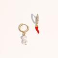 Joey Baby Hot Chili Earrings - Red