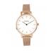Simplify The 5800 Mesh Bracelet Watch - White - 39MM
