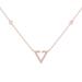 LuvMyJewelry Skyline Triangle Diamond Necklace in 14K Rose Gold Vermeil on Sterling Silver - Gold