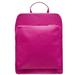 Sostter Fuchsia Soft Pebbled Premium Leather Pocket Backpack - Pink