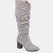 Journee Collection Journee Collection Women's Wide Width Wide Calf Aneil Boot - Grey - 6.5
