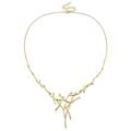 Rachel Glauber 14k Gold Plated With Diamond Cubic Zirconia Sticks Contemporary Statement Necklace - Gold