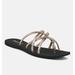 Rag & Co Sweetin Rose Gold Strappy Flat Slip On Sandals - Pink - US 9.5