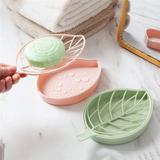 Vigor Classy Leaf Shape Holder Non Slip Soap Dish - Pink