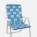 Lawn Chair USA Sea Island Classic Lawn Chair With White Arms - Blue - CLASSIC