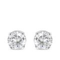 Haus of Brilliance .925 Sterling Silver 3/4 Cttw Round Brilliant-Cut Near Colorless Diamond Classic 4-Prong Stud Earrings - Grey - OS