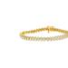 Haus of Brilliance 18K Yellow Gold Round Cut Diamond Spiral Link Bracelet - Yellow - 7