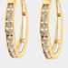 Haus of Brilliance 10K Yellow Gold Plated .925 Sterling Silver 1/4 Cttw Diamond and Alternating Beaded Triple Hoop Earring - Gold - OS