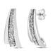 Haus of Brilliance .925 Sterling Silver 1/2 Cttw Round Diamond Graduated Huggie Earrings - I2-I3 Clarity, I-J Color - Grey