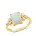 Sterling Forever Lana Pearl & Opal Ring - Gold - 7