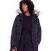 Alpine North Aulavik | Women's Vegan Down (Recycled) Mid-Length Hooded Parka Coat, Black - Black