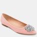 Journee Collection Women's Wide Width Renzo Flat - Pink - 9