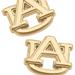 Canvas Style Auburn Tigers 24K Gold Plated Stud Earrings - Gold