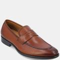 Thomas and Vine Bishop Wide Width Apron Toe Penny Loafer - Brown - 9