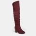 Journee Collection Journee Collection Women's Wide Width Extra Wide Calf Kaison Boot - Red - 9