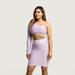 Vanity Couture Electra Asymmetrical Bodycon Cut Out Dress In Purple - Purple - XS