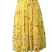 Ava & Yelly Floral Print Ruffle Maxi Dress - Yellow - Green
