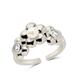 Sterling Forever June CZ & Pearl Blossom Open Band Ring - Grey - 6