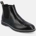 Vance Co. Shoes Thorpe Wingtip Chelsea Boot - Black - 10.5