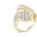 Haus of Brilliance 10K Yellow Gold Diamond Bypass Cocktail Ring - Gold - 7