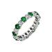 Diamonbliss Gemstone Eternity Band Ring - Green - 6