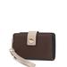 MKF Collection by Mia K Shira Color Block Vegan Leather Womenâ€™s Wallet With wristlet - Brown