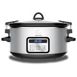 Complete Cuisine 6.0 Quart Programmable Stainless Steel Slow Cooker