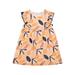 Deux Par Deux Printed Dress With Frill - Orange - 5