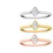 Haus of Brilliance 14K Gold Plated .925 Sterling Silver 1/6 Cttw Diamond Cushion Shaped Stackable Promise Ring Set (J-K Color, I1-I2 Clarity) - Gold - 7
