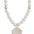 Sterling Forever Selfina Mother of Pearl & Pearl Beaded Choker Necklace - Grey