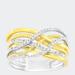 Haus of Brilliance 10K White And Yellow Gold 1 1/10 Cttw Channel-Set Diamond Bypass Band Ring - Gold - 7