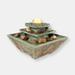 Sunnydaze Decor Sunnydaze Ascending Slate Indoor Water Fountain with LED Light - 8 in - Brown