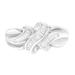 Haus of Brilliance 14K White Gold 1/3 Cttw Channel Set Baguette Diamond Bypass Ring Band - H-I Color, SI1-SI2 Clarity - Ring Size 7 - Grey - 7