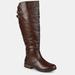 Journee Collection Journee Collection Women's Extra Wide Calf Tori Boot - Brown - 7.5