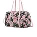 MKF Collection by Mia K Khelani Quilted Cotton Botanical Pattern Womenâ€™s Duffle Bag - Black