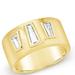 Sterling Forever Colsie Tapered CZ Cigar Band Ring - Yellow - 7