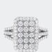 Haus of Brilliance .925 Sterling Silver 1 9/10 cttw Lab-Grown Diamond Cluster Ring - White - 7