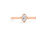 Haus of Brilliance 14K Rose Gold Plated .925 Sterling Silver 1/20 Carat Diamond Square Cushion-Shaped Miracle Set Petite Fashion Promise Ring - Pink - 7