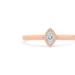 Haus of Brilliance 14K Rose Gold Plated .925 Sterling Silver 1/20 Carat Diamond Square Cushion-Shaped Miracle Set Petite Fashion Promise Ring - Pink - 7