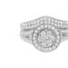 Haus of Brilliance .925 Sterling Silver 1 3/8 Cttw Lab-Grown Diamond Engagement Ring and Band Set - White - 7