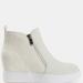 Journee Collection Women's Wide Width Pennelope Sneaker Wedge - White - 9