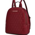 MKF Collection by Mia K Sloane Vegan Leather Multi compartment Backpack - Red