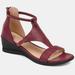 Journee Collection Journee Collection Women's Trayle Sandal Wedge - Red - 8.5