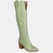 Journee Collection Women's Tru Comfort Foam Wide Width Wide Calf Therese - Green - 7